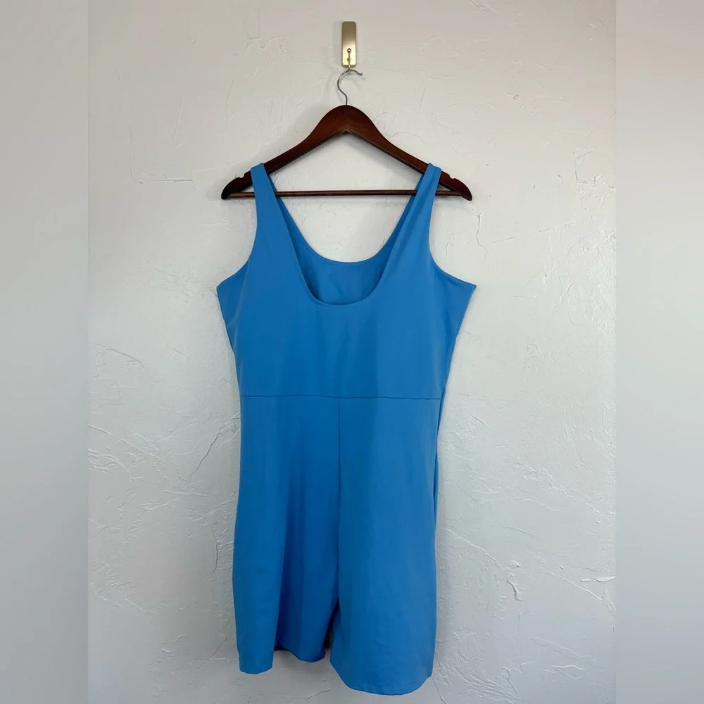 GIRLFRIEND COLLECTIVE Bike Unitard Workout Gym Onsie One Piece Blue Onsie‎ 2XL